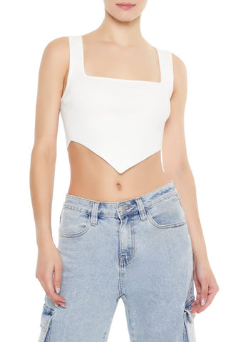 Ribbed Sweater-Knit Crop Top