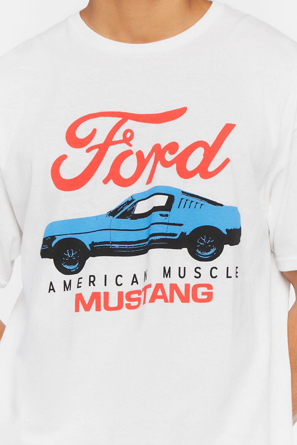  Forever 21 Ford Mustang Graphic Tee - white multi - Bonton