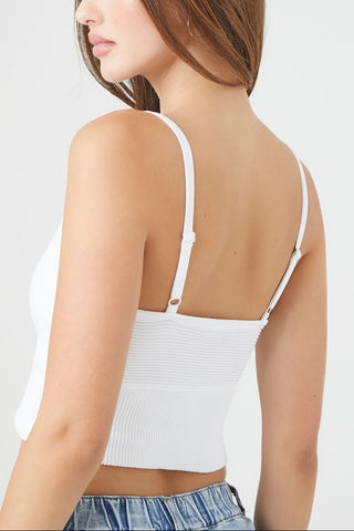 Seamless Surplice Cropped Cami