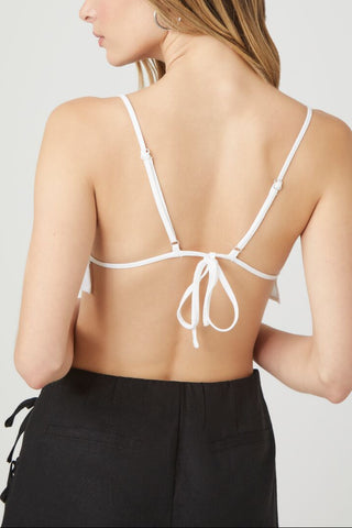 Open-Back Ruffled Cropped Cami