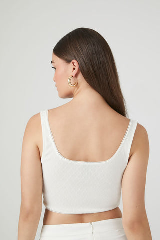 Hook-and-Eye Cropped Tank Top