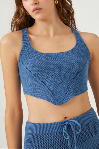 Sweater-Knit Crochet Tank Top