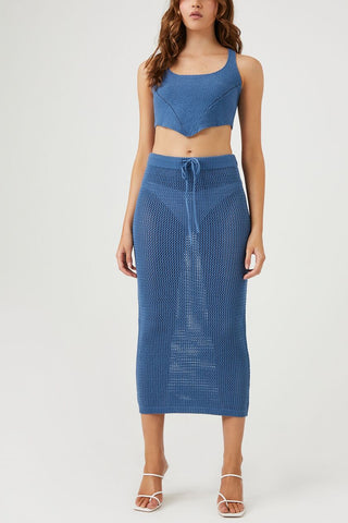 Sweater-Knit Crochet Tank Top