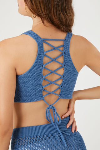 Sweater-Knit Crochet Tank Top