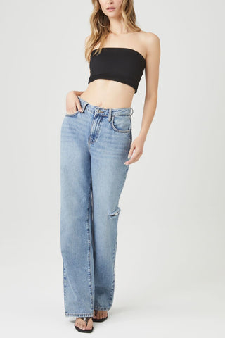 Rib-Knit Cropped Tube Top