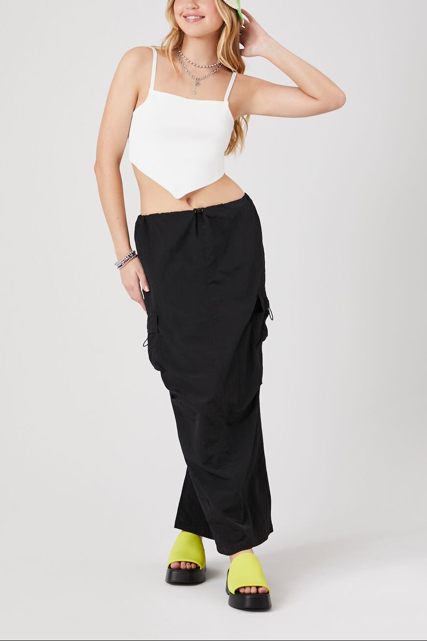  Forever 21 Sweater-Knit Handkerchief Cami - white - Bonton