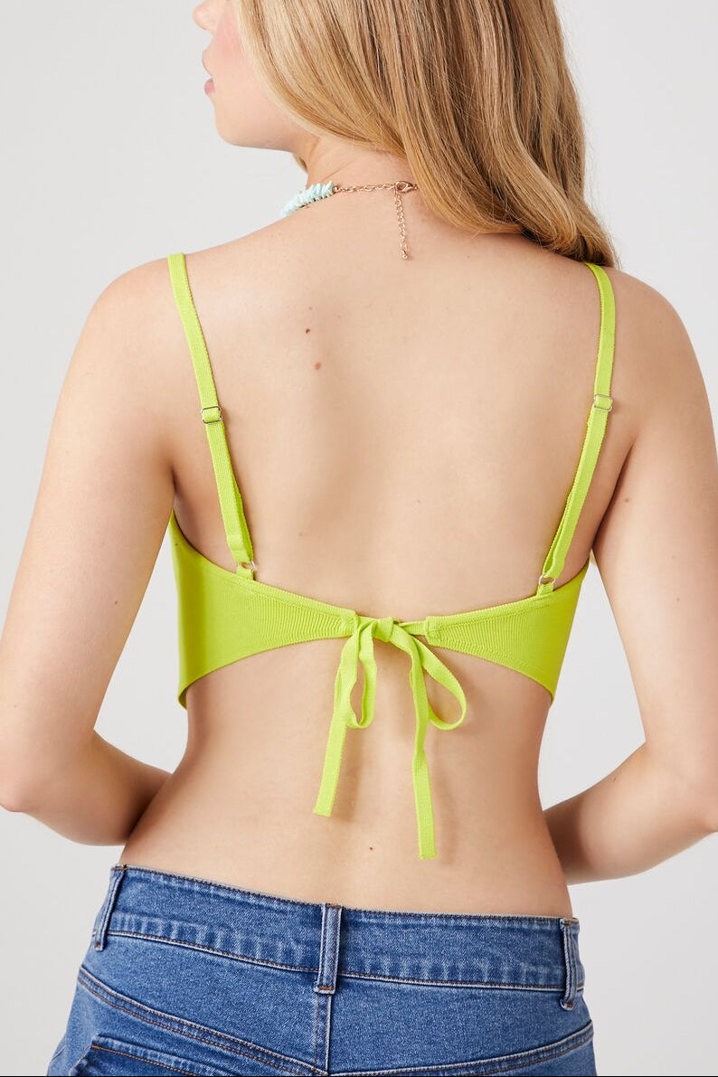  Forever 21 Sweater-Knit Handkerchief Cami - white - Bonton