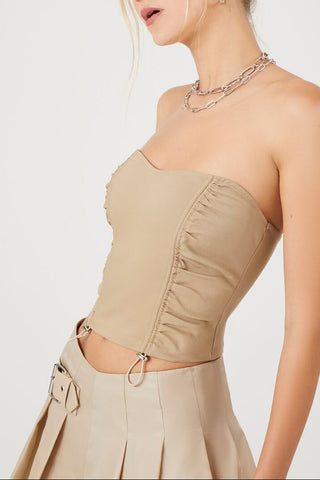 Toggle Drawstring Tube Top