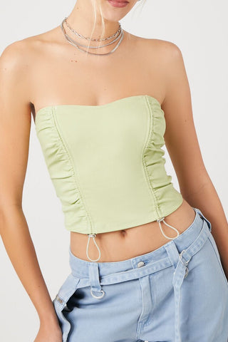 Toggle Drawstring Tube Top