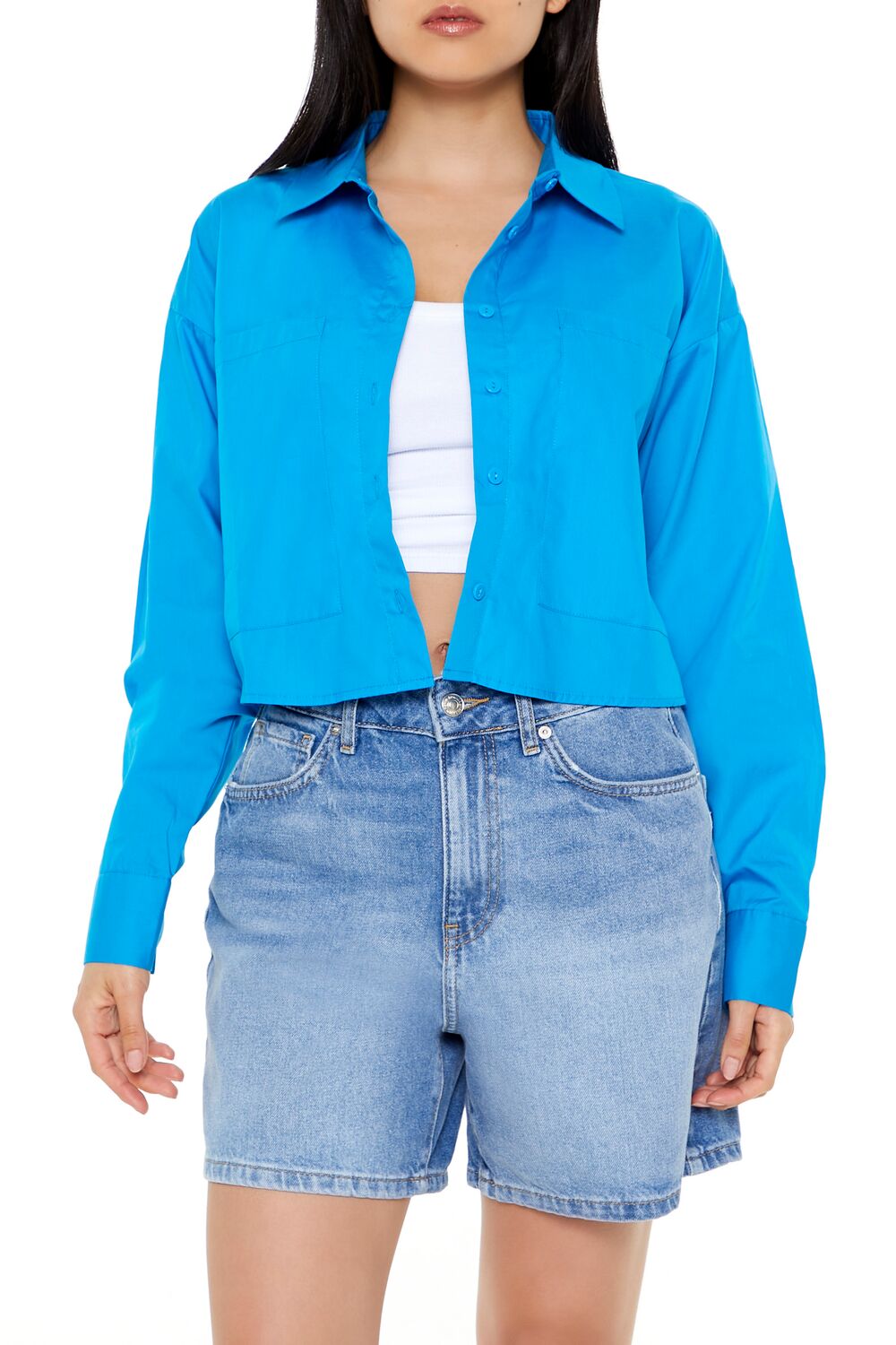  Forever 21 Cotton Long-Sleeve Shirt - grey - Bonton