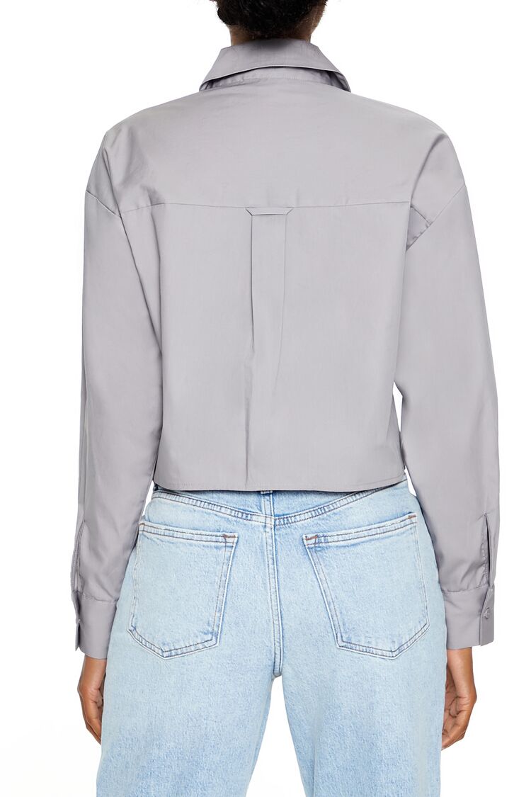  Forever 21 Cotton Long-Sleeve Shirt - grey - Bonton
