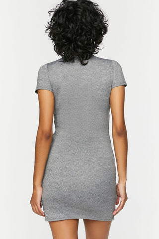 Short-Sleeve Cutout Mini Dress