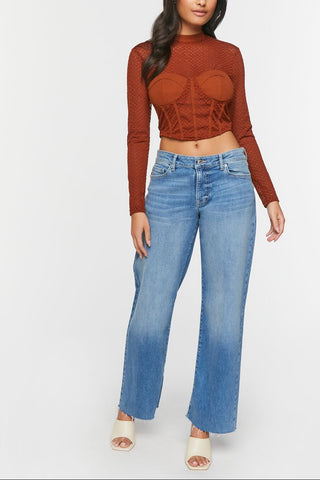 Netted Mesh Bustier Top