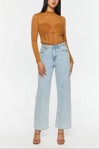 Netted Mesh Bustier Top