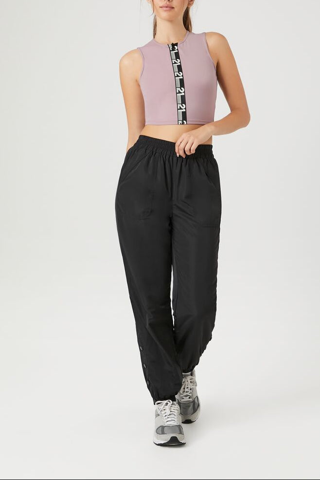  Forever 21 Active 21 Graphic Crop Top - purple - Bonton