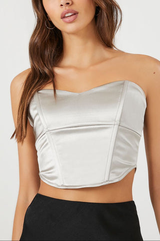 Metallic Cropped Tube Top