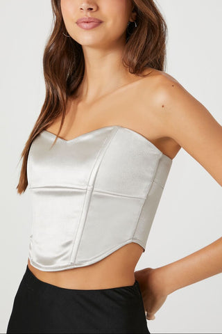 Metallic Cropped Tube Top