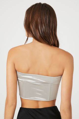 Metallic Cropped Tube Top