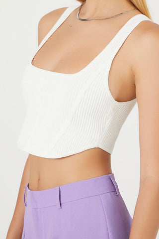 Sweater-Knit Crop Top