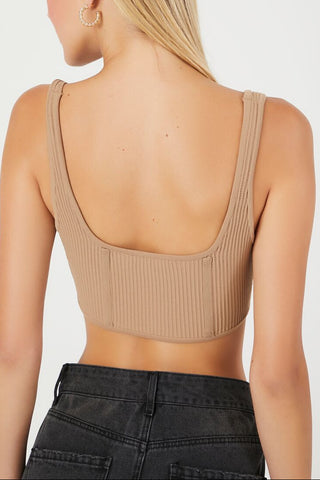 Sweater-Knit Crop Top