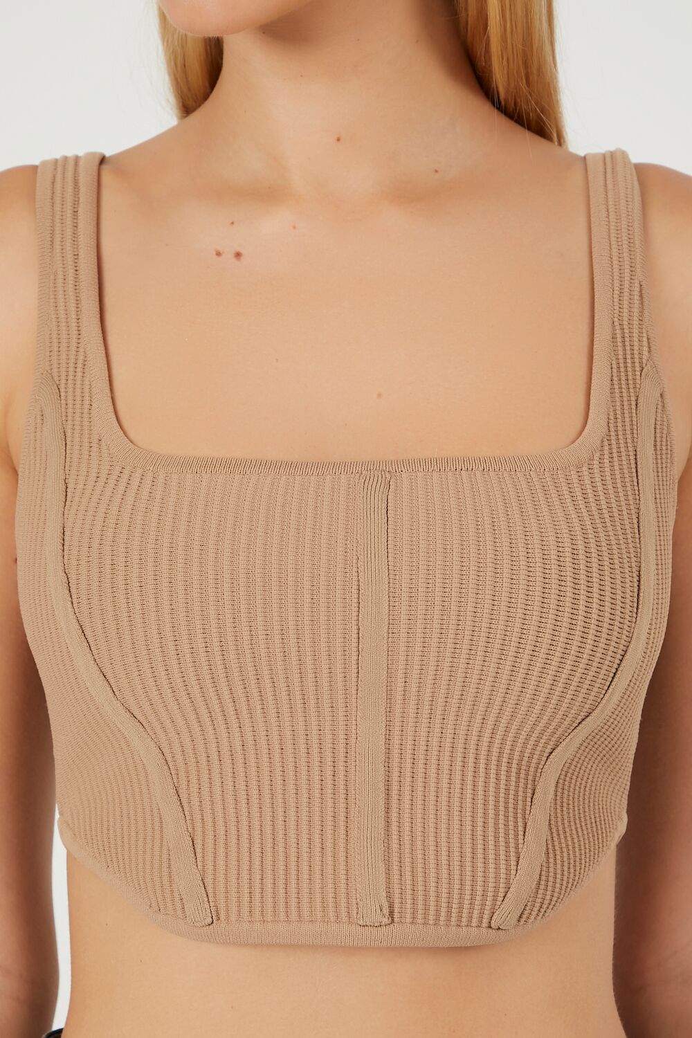  Forever 21 Sweater-Knit Crop Top - white - Bonton