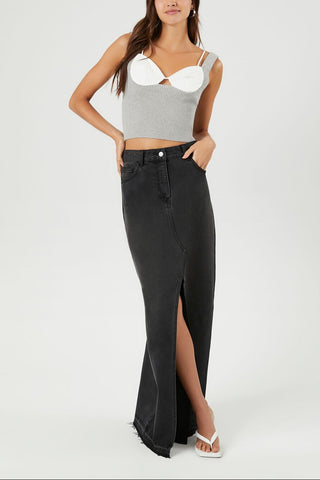 Sweater-Knit Combo Tank Top