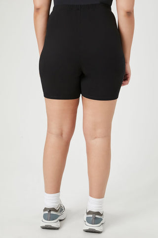 Plus Size Cotton Biker Shorts