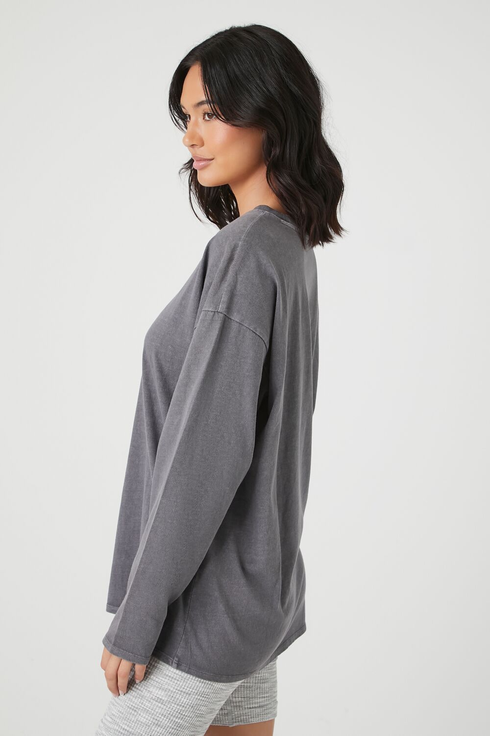  Forever 21 Oversized Drop-Sleeve Top - beige - Bonton