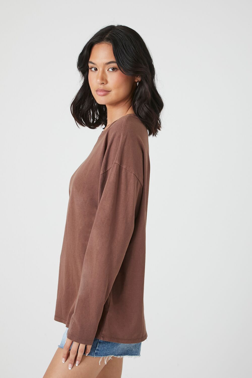 Forever 21 Oversized Drop-Sleeve Top - beige - Bonton
