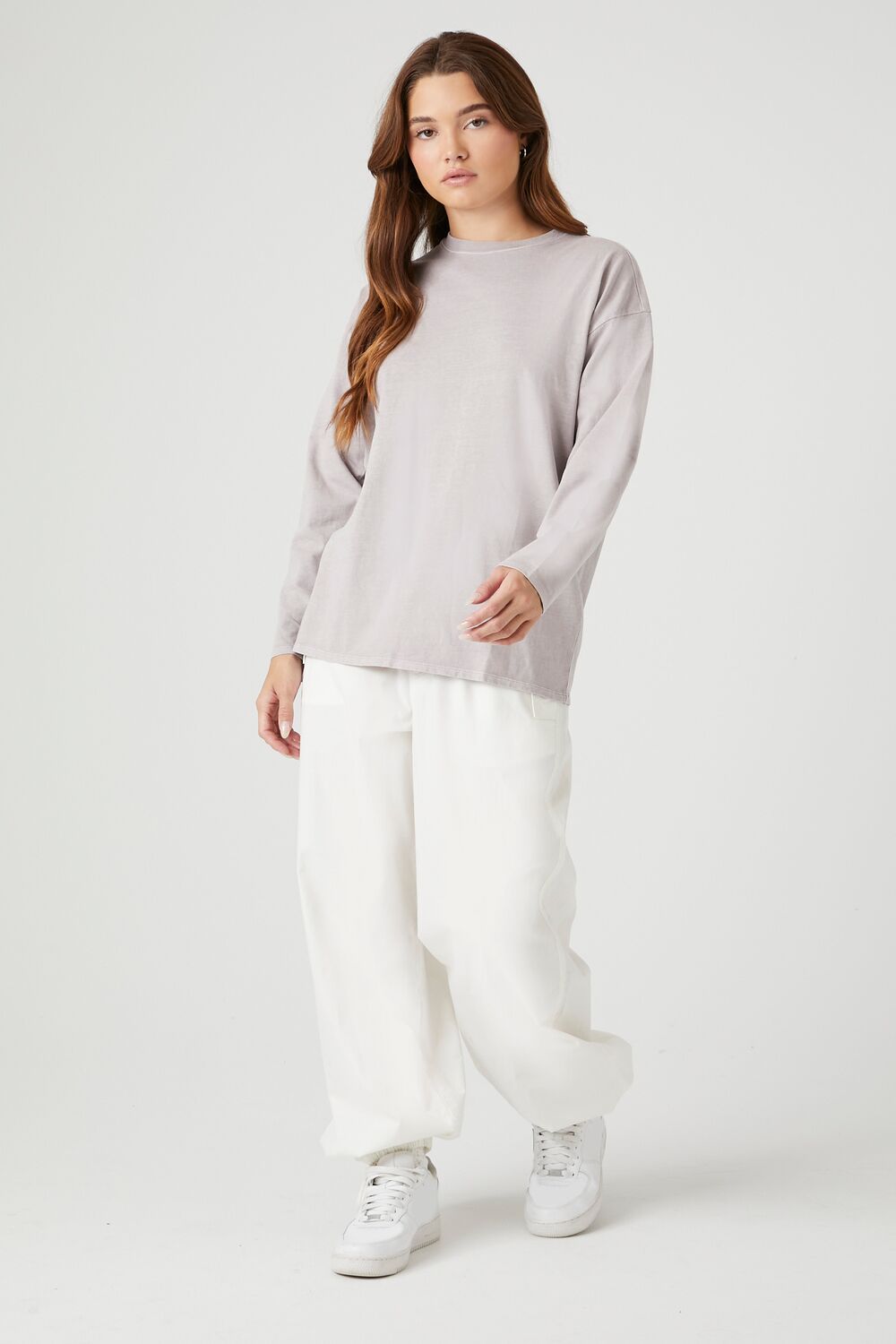 Forever 21 Oversized Drop-Sleeve Top - beige - Bonton