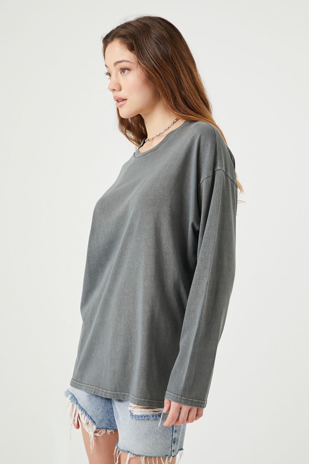  Forever 21 Oversized Drop-Sleeve Top - beige - Bonton