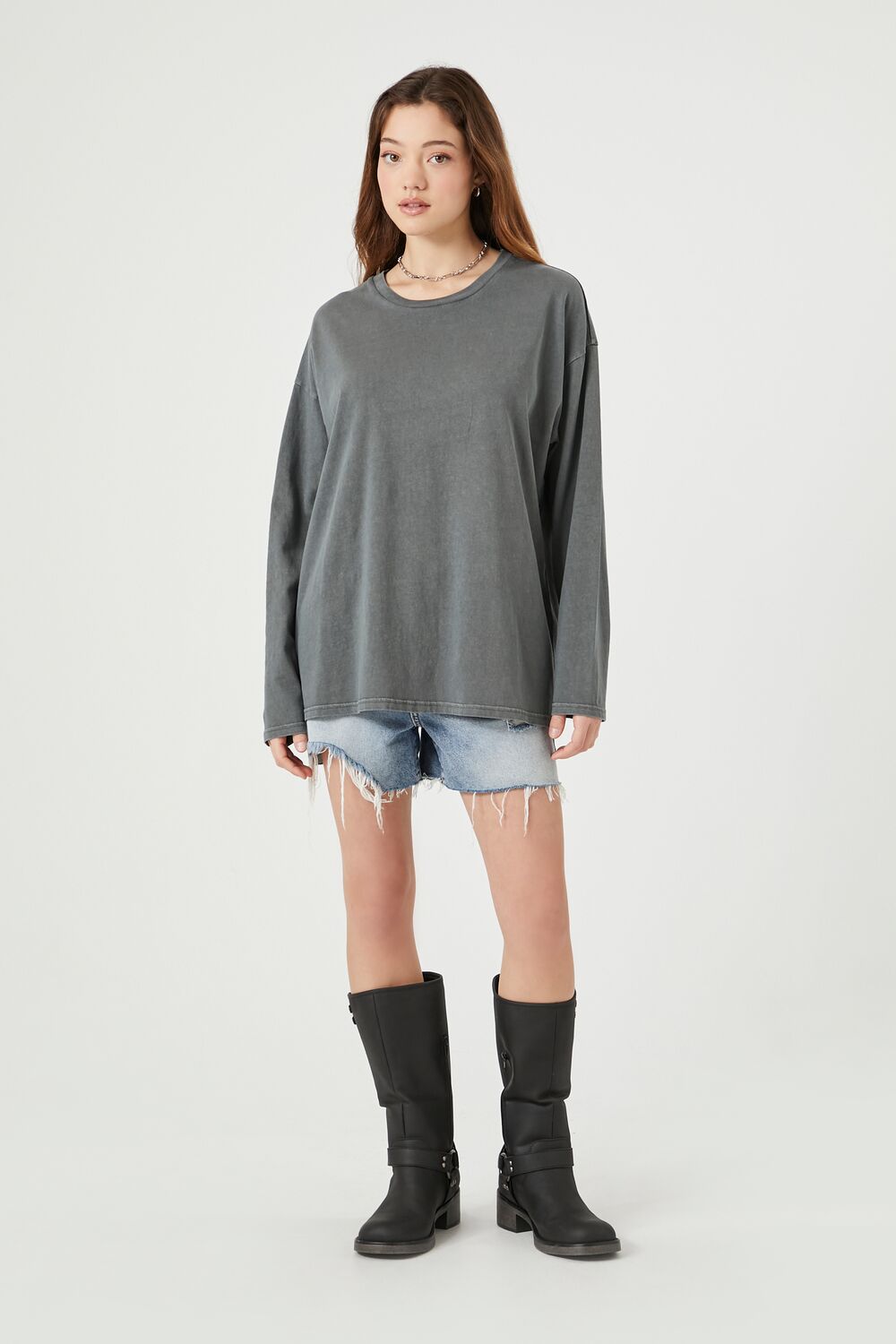  Forever 21 Oversized Drop-Sleeve Top - beige - Bonton