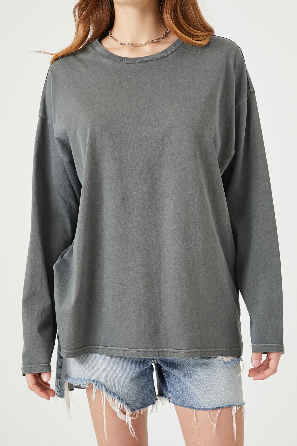  Forever 21 Oversized Drop-Sleeve Top - beige - Bonton