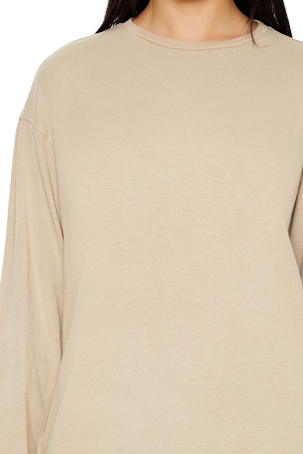  Forever 21 Oversized Drop-Sleeve Top - beige - Bonton