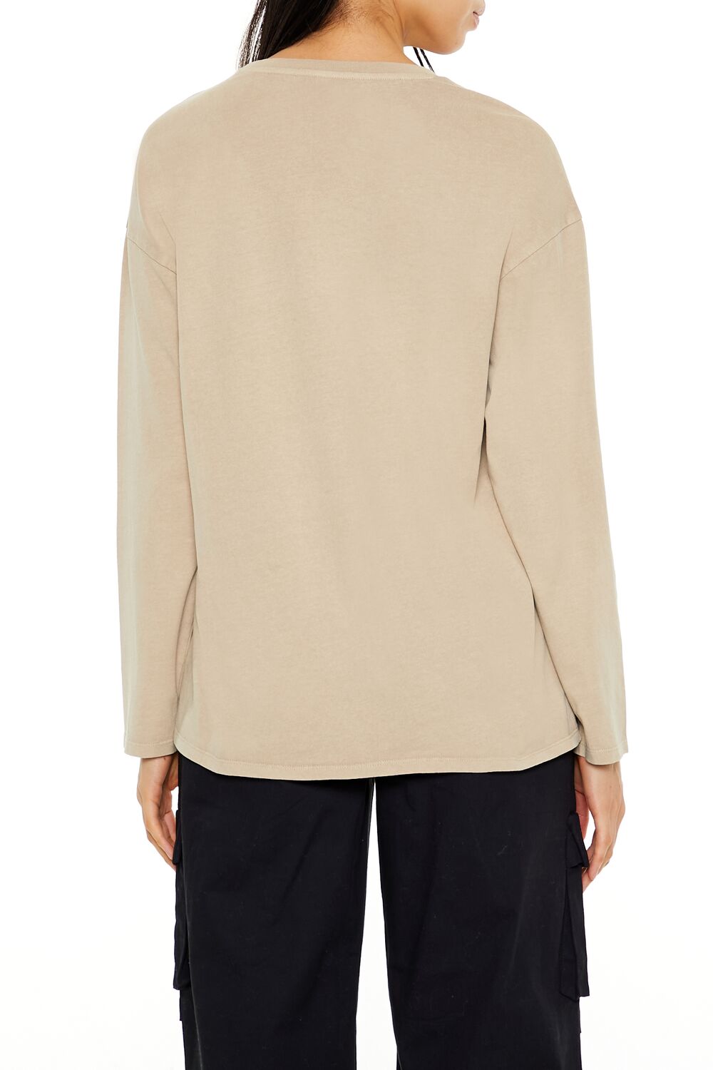  Forever 21 Oversized Drop-Sleeve Top - beige - Bonton