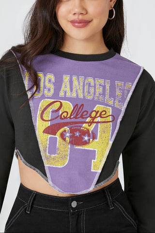 Cropped Los Angeles College Pullover