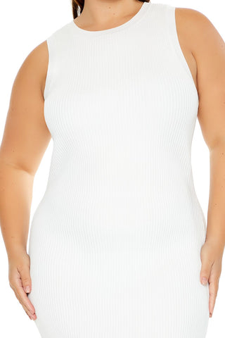 Plus Size Bodycon Midi Sweater Dress