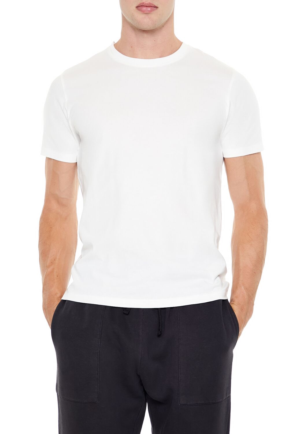  Forever 21 Cotton Crew Tee - black - Bonton