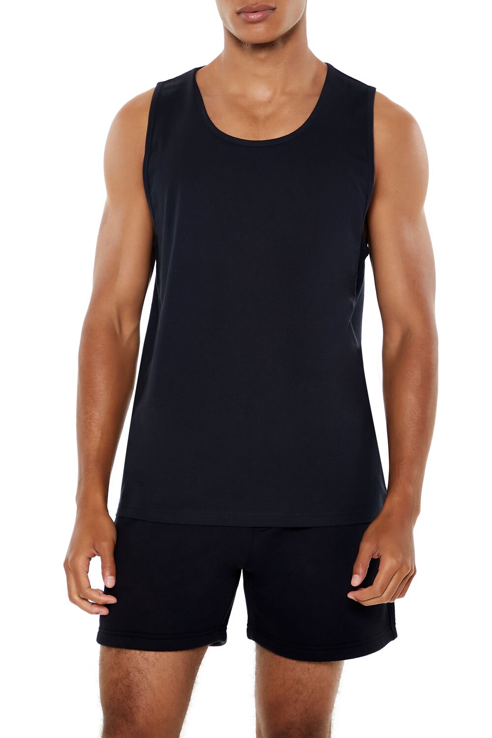  Forever 21 Cotton Tank Top - black - Bonton