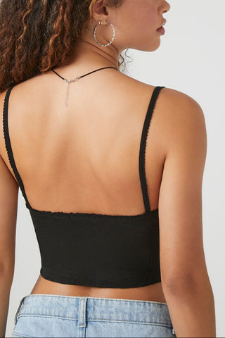 Cropped Rib-Knit Cami