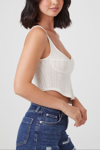 Curved-Hem Cropped Tank Top
