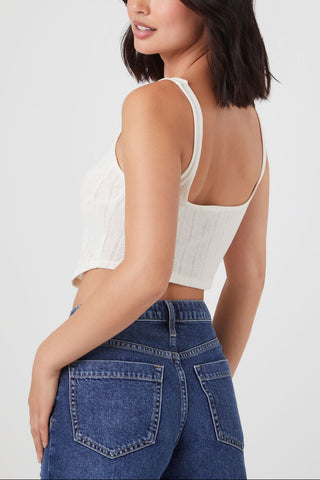 Curved-Hem Cropped Tank Top