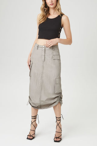 Eyelet Cropped Tank Top