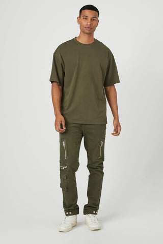 Cotton Crew High-Low Hem Tee