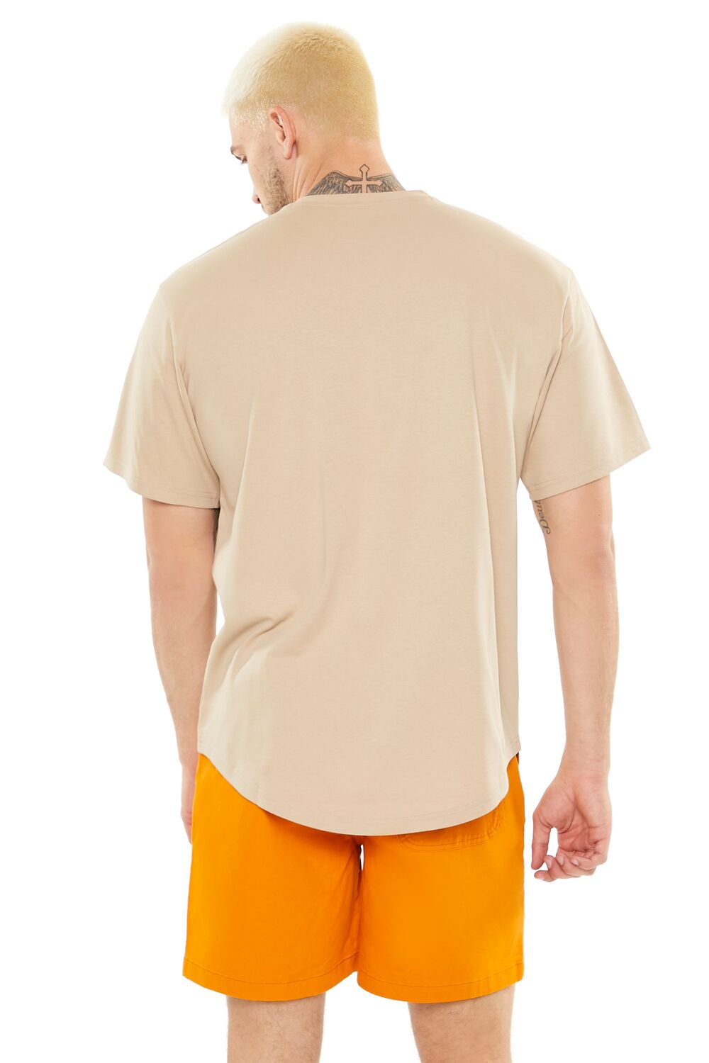  Forever 21 Scoop Cotton Crew Tee - black - Bonton