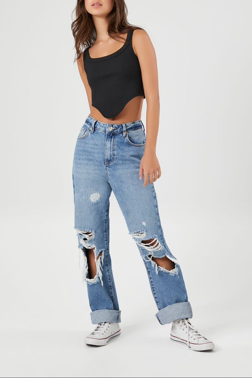  Forever 21 Seamless Curve-Hem Cropped Tank Top - birch - Bonton