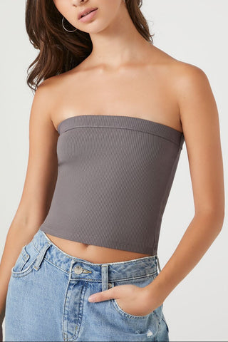 Ribbed Knit Tube Top