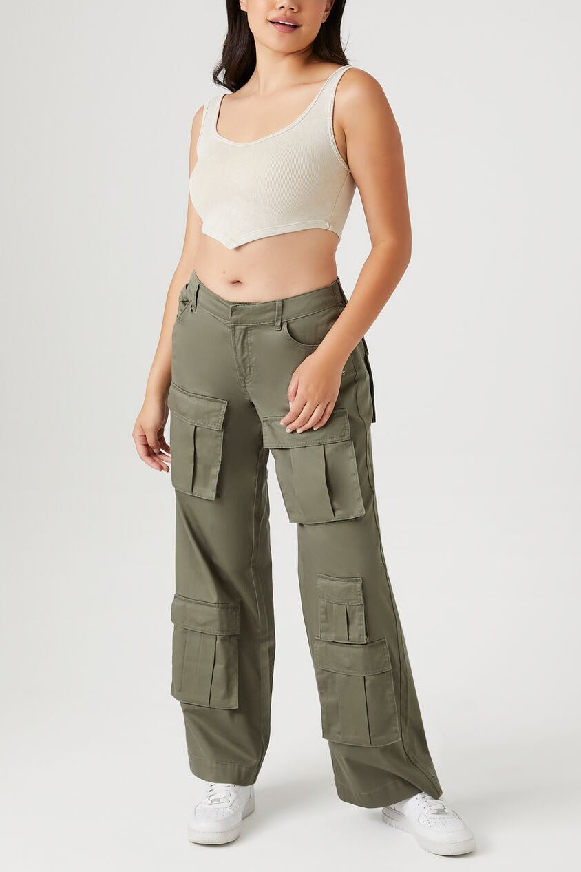  Forever 21 Seamless Ribbed V-Hem Tank Top - black - Bonton