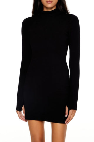 Turtleneck Mini Sweater Dress