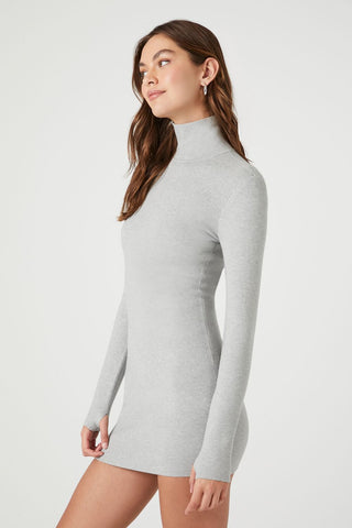 Turtleneck Mini Sweater Dress